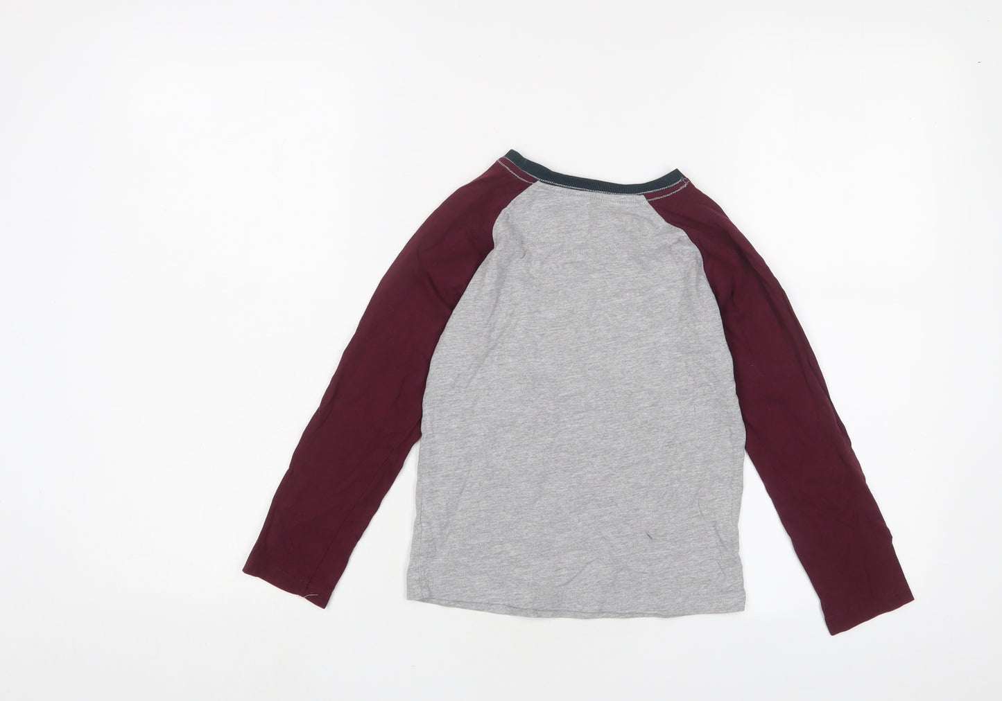 John Lewis Boys Grey Cotton Basic Casual Size 8 Years Crew Neck Pullover