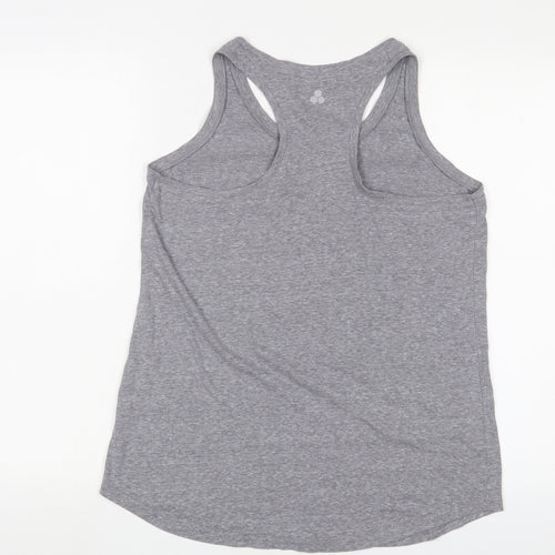 Tek Gear Womens Grey Cotton Basic Tank Size L Scoop Neck Pullover