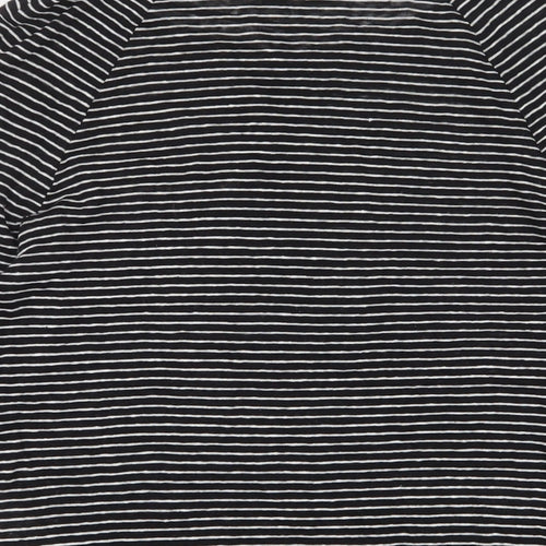 Selected Femme Womens Black Striped Linen Basic T-Shirt Size XS Crew Neck - Oooh la la