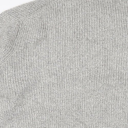 Marks and Spencer Mens Grey Crew Neck Polyamide Pullover Jumper Size 2XL Long Sleeve