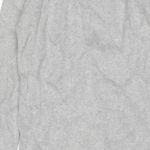 Marks and Spencer Womens Grey Viscose Jumper Dress Size S Round Neck Pullover