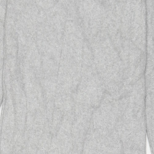 Marks and Spencer Womens Grey Viscose Jumper Dress Size S Round Neck Pullover