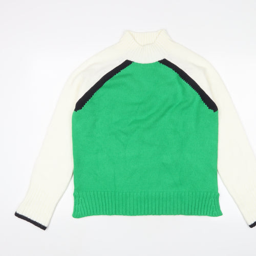 NEXT Womens Green Round Neck Acrylic Pullover Jumper Size M