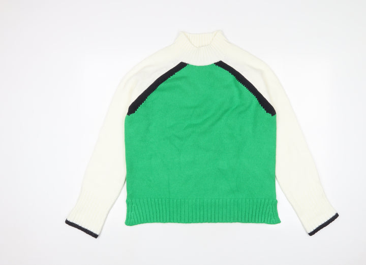NEXT Womens Green Round Neck Acrylic Pullover Jumper Size M