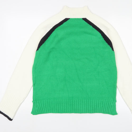 NEXT Womens Green Round Neck Acrylic Pullover Jumper Size M