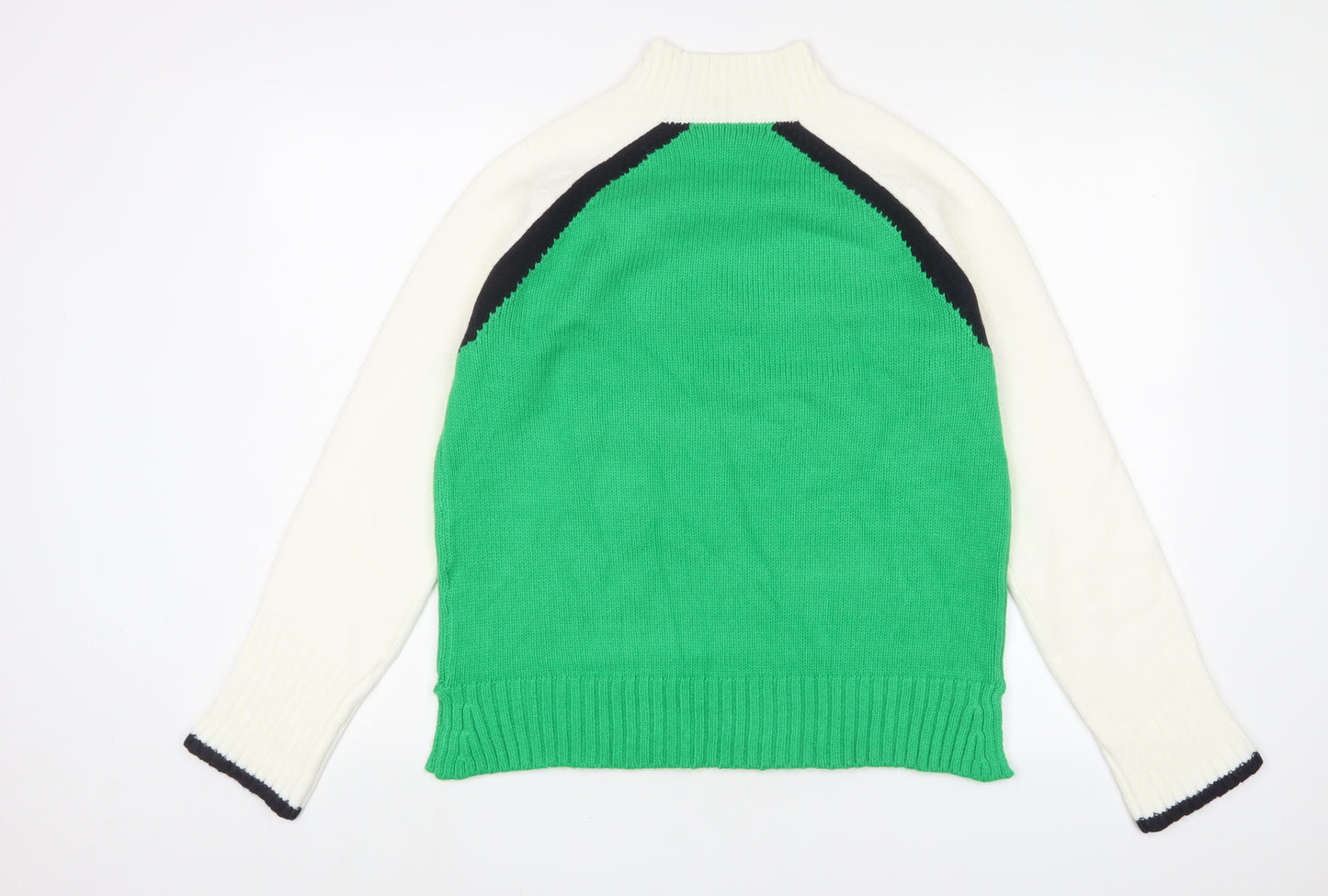 NEXT Womens Green Round Neck Acrylic Pullover Jumper Size M