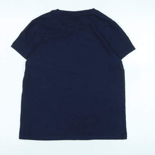 Levis Mens Blue Cotton Blend T-Shirt Size S Crew Neck - Logo - LEVI'S