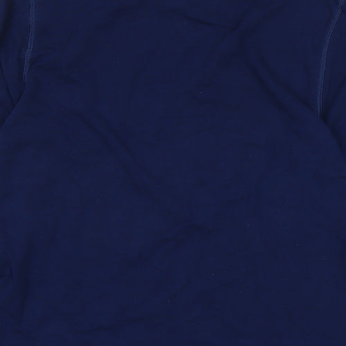 Calvin Klein Womens Blue Solid Cotton Top Pyjama Top Size M