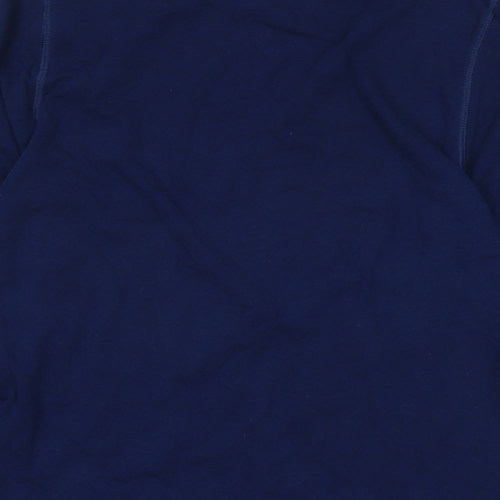 Calvin Klein Womens Blue Solid Cotton Top Pyjama Top Size M