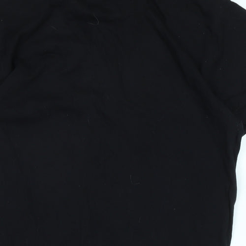 Cartoon Network Womens Black Cotton Basic T-Shirt Size XS Crew Neck - Logo