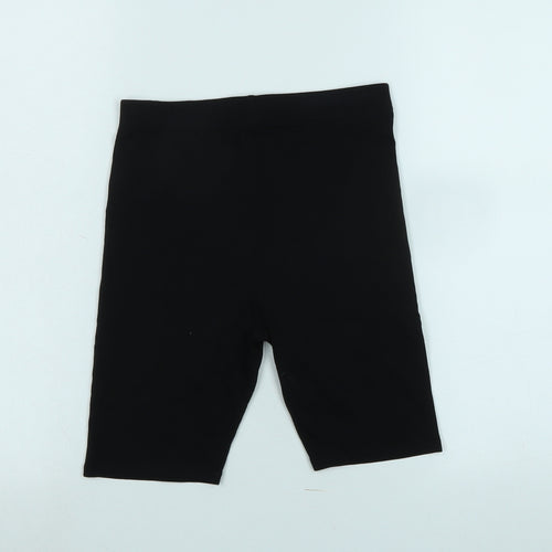 Disney Girls Black Cotton Bermuda Shorts Size 11-12 Years Regular