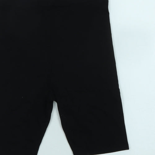 Disney Girls Black Cotton Bermuda Shorts Size 11-12 Years Regular