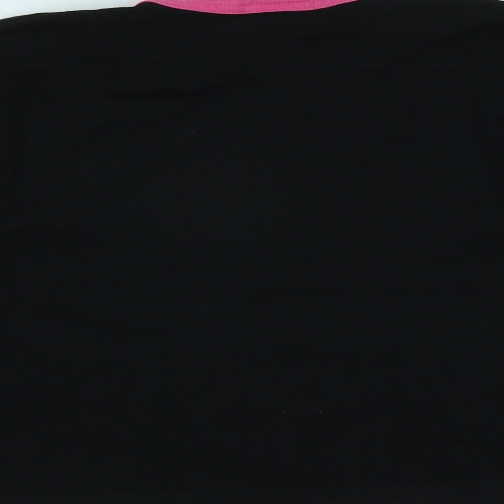 ellesse Womens Black Cotton Basic T-Shirt Size 10 Crew Neck - Logo