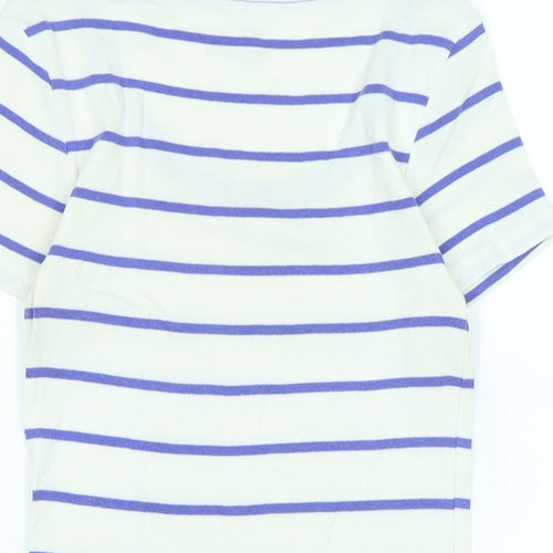 Gap Womens Purple Cotton Basic T-Shirt Size M Scoop Neck - Logo