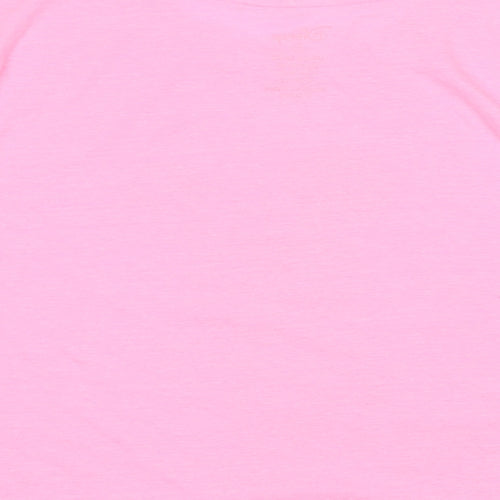 Disney Womens Pink Cotton Basic T-Shirt Size XL Crew Neck - Logo - Minnie Mouse / Laters