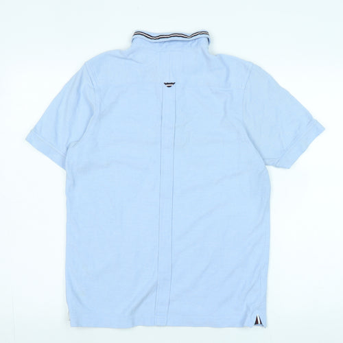 Fred Perry Mens Blue Cotton Polo Size M Collared - Logo