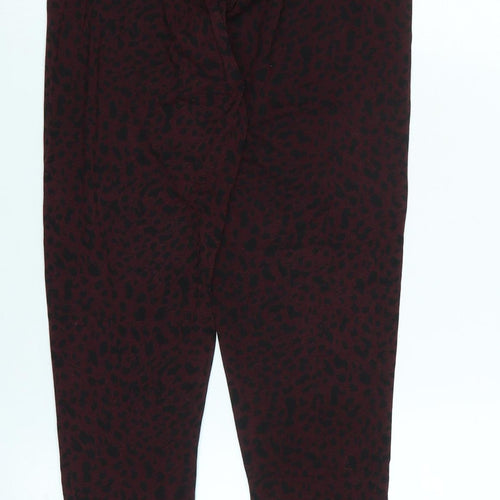 Marks and Spencer Womens Red Polyester Capri Leggings Size 14 L24 in