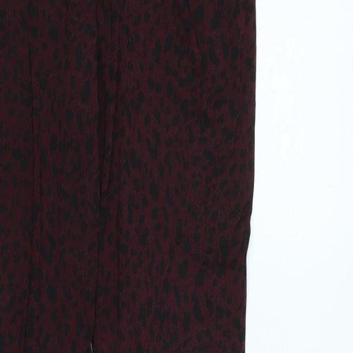 Marks and Spencer Womens Red Polyester Capri Leggings Size 14 L24 in