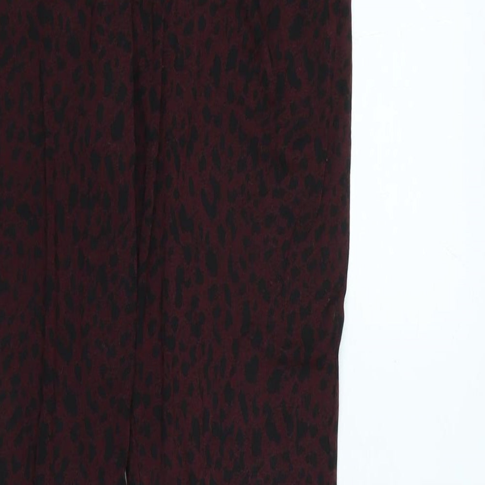 Marks and Spencer Womens Red Polyester Capri Leggings Size 14 L24 in