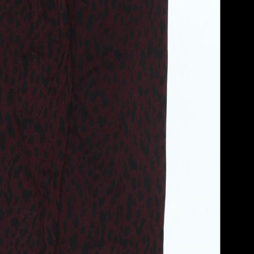 Marks and Spencer Womens Red Polyester Capri Leggings Size 14 L24 in
