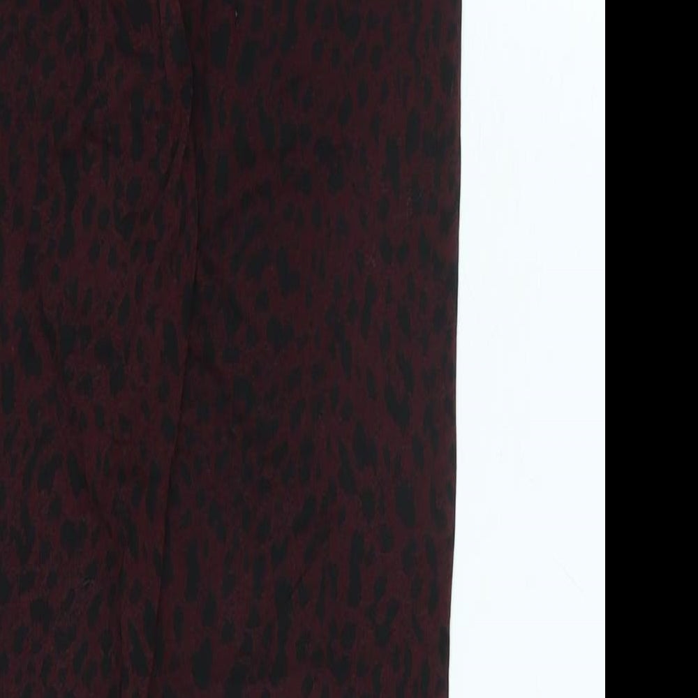 Marks and Spencer Womens Red Polyester Capri Leggings Size 14 L24 in