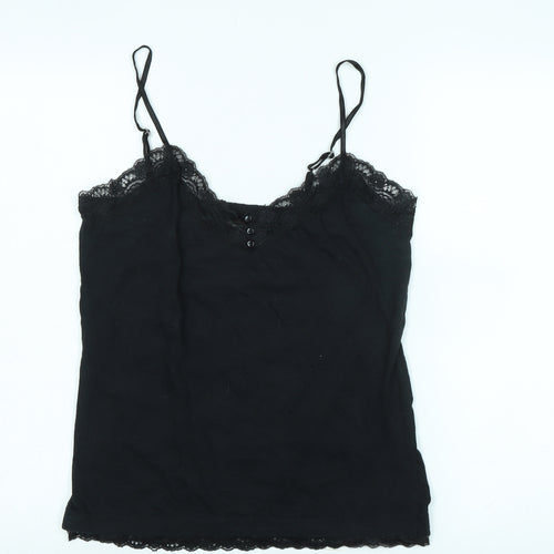 Joe Browns Womens Black Cotton Camisole Tank Size 14 Sweetheart