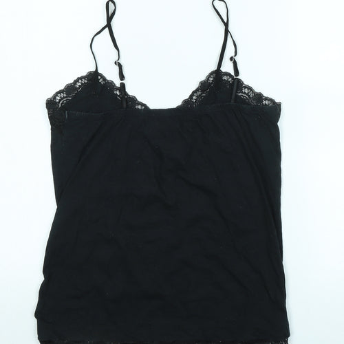 Joe Browns Womens Black Cotton Camisole Tank Size 14 Sweetheart