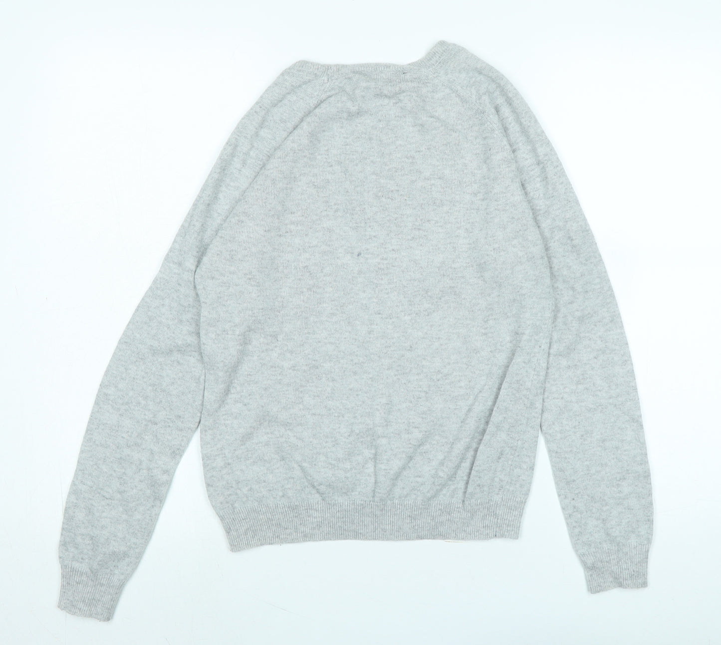Dorothy Perkins Womens Grey Crew Neck Acrylic Pullover Jumper Size 8 - Logo - NEW YORK