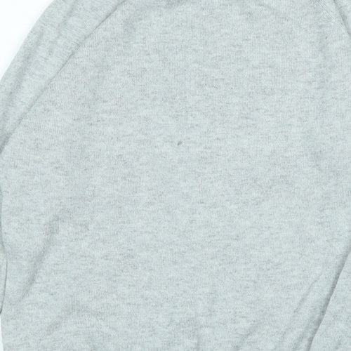 Dorothy Perkins Womens Grey Crew Neck Acrylic Pullover Jumper Size 8 - Logo - NEW YORK