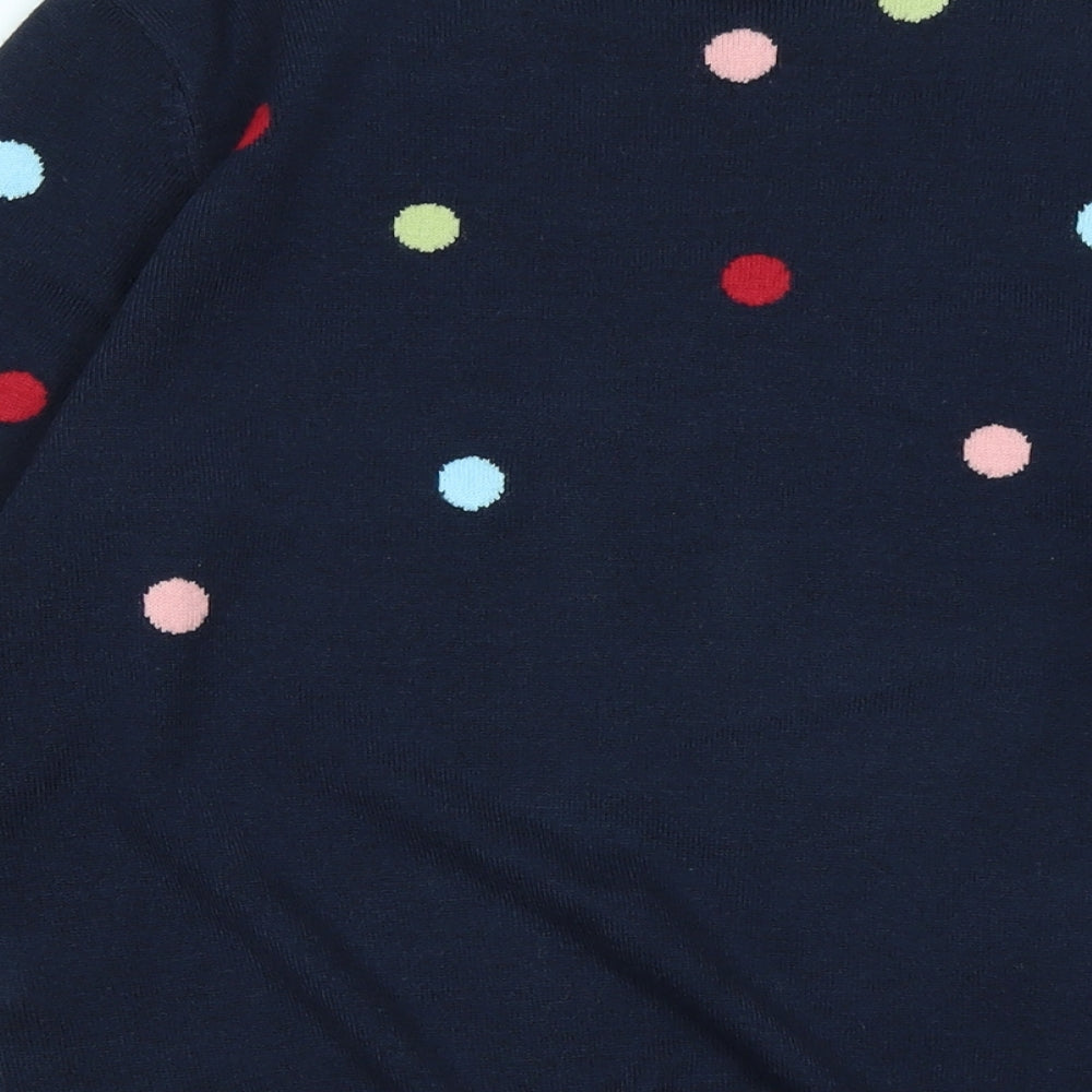 Marks and Spencer Womens Blue Crew Neck Acrylic Pullover Jumper Size 12