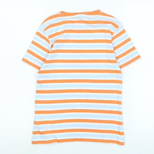 Marks and Spencer Boys Orange Cotton Basic T-Shirt Size 12 Years Crew Neck