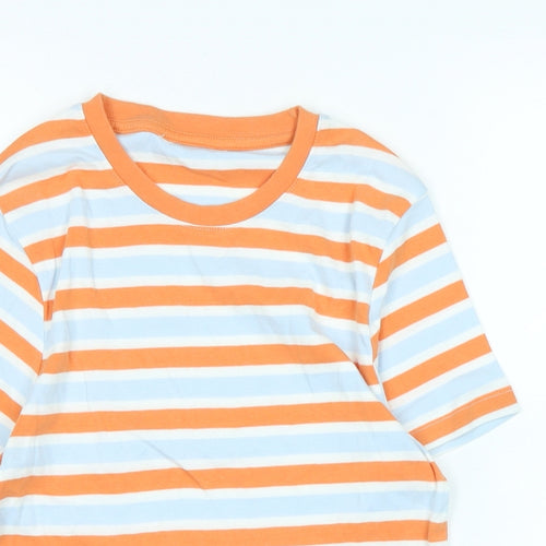 Marks and Spencer Boys Orange Cotton Basic T-Shirt Size 12 Years Crew Neck
