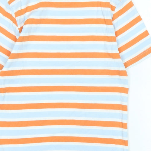 Marks and Spencer Boys Orange Cotton Basic T-Shirt Size 12 Years Crew Neck