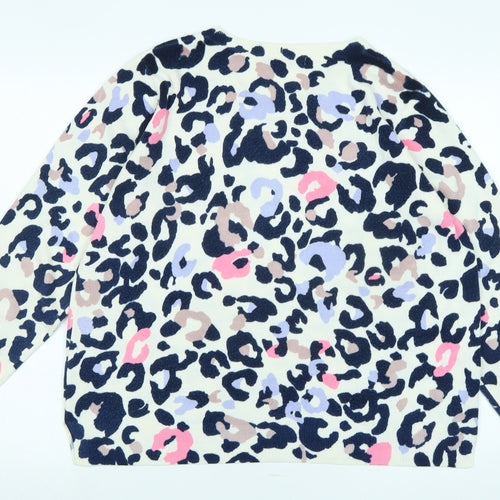 Marks and Spencer Womens Multicoloured Crew Neck Camouflage Acrylic Pullover Jumper Size 20