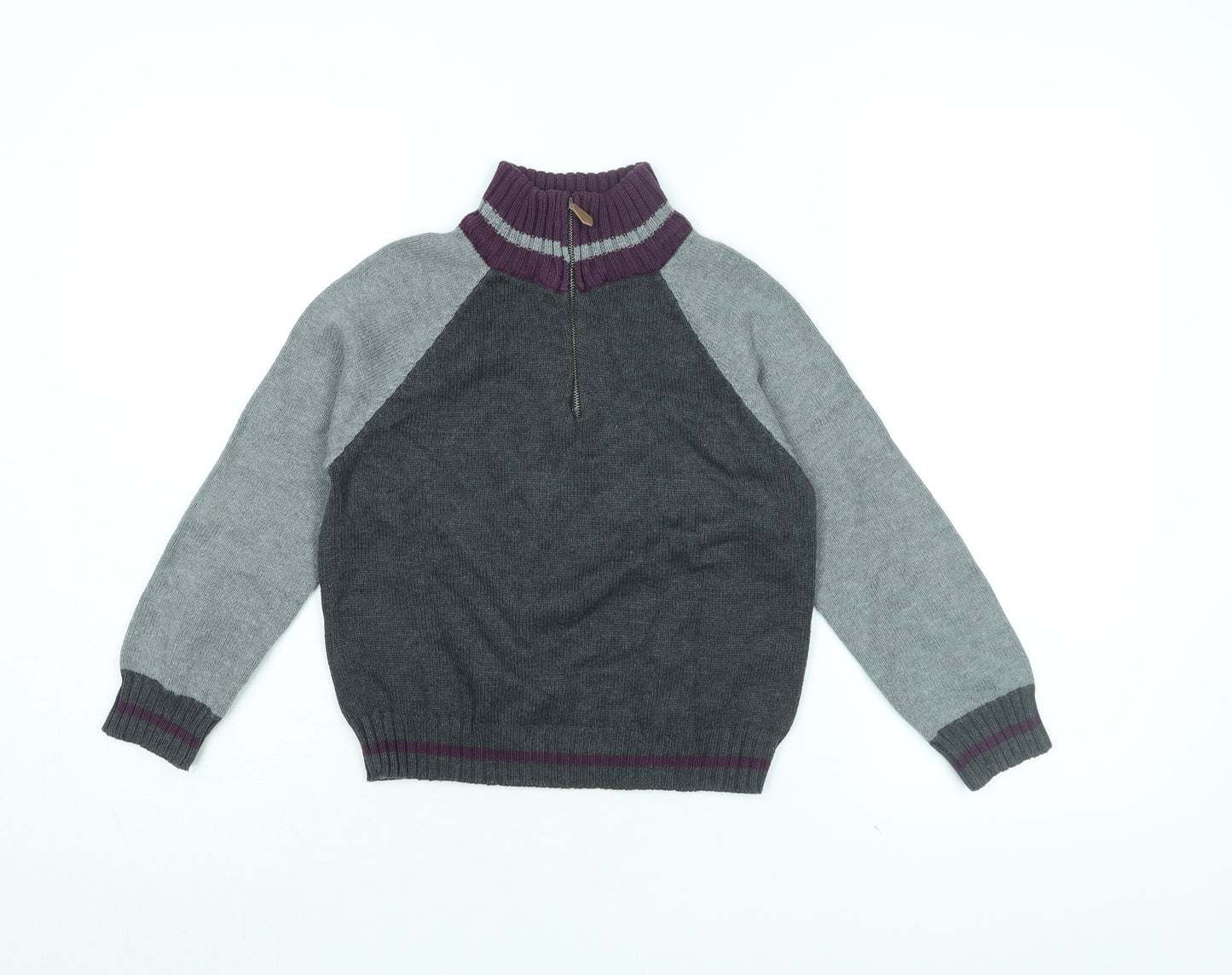 Little Legend Boys Grey Cotton Pullover Sweatshirt Size 5-6 Years Zip