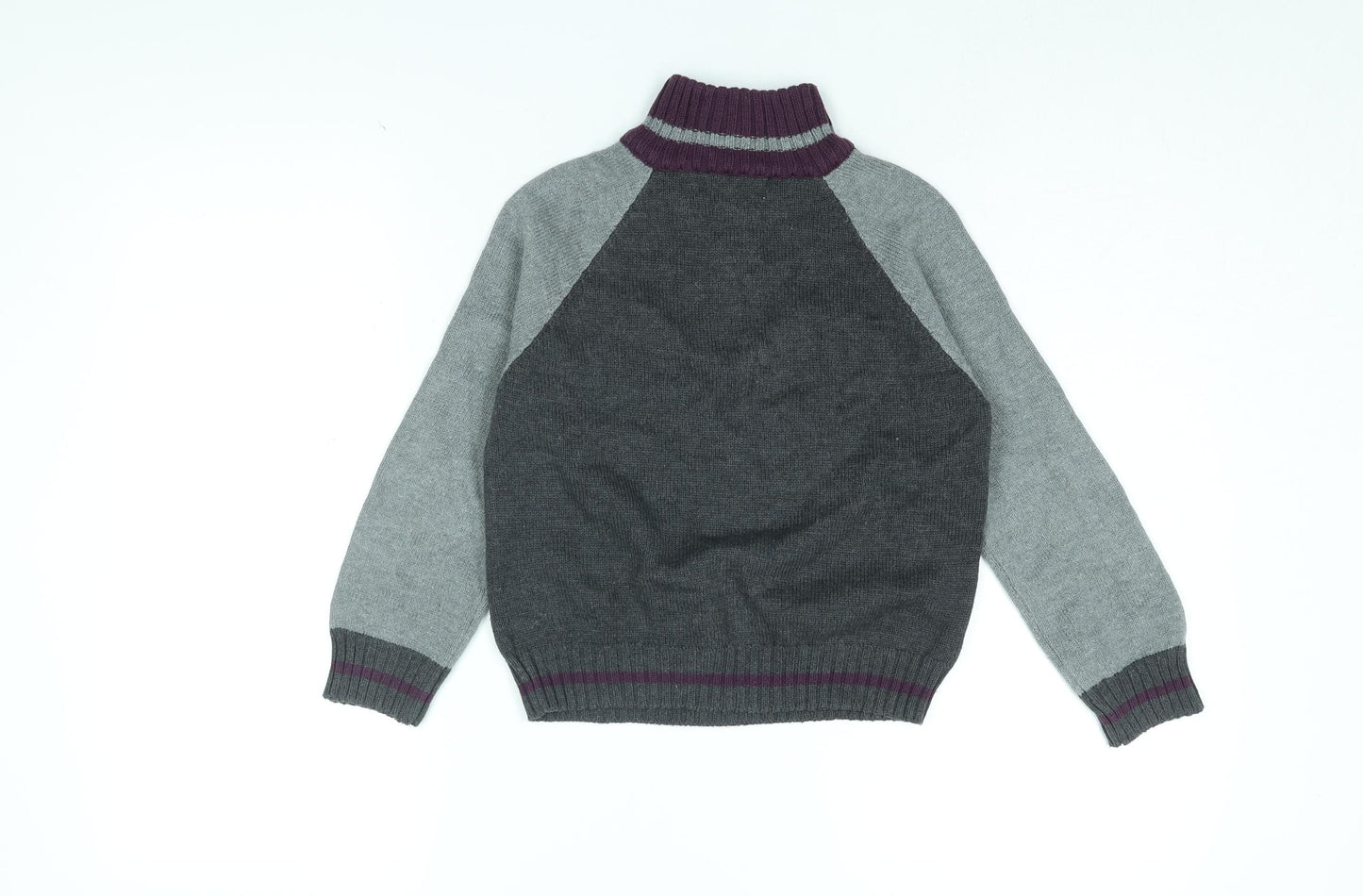 Little Legend Boys Grey Cotton Pullover Sweatshirt Size 5-6 Years Zip