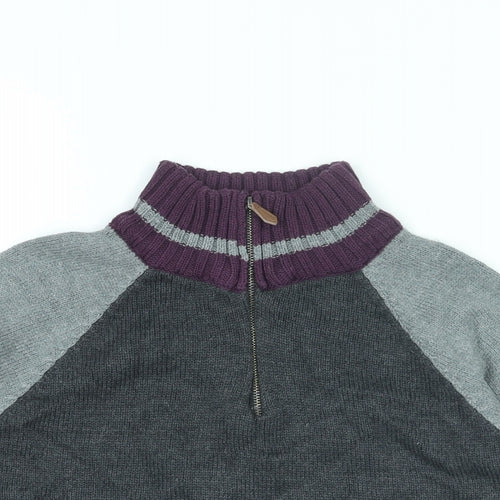 Little Legend Boys Grey Cotton Pullover Sweatshirt Size 5-6 Years Zip