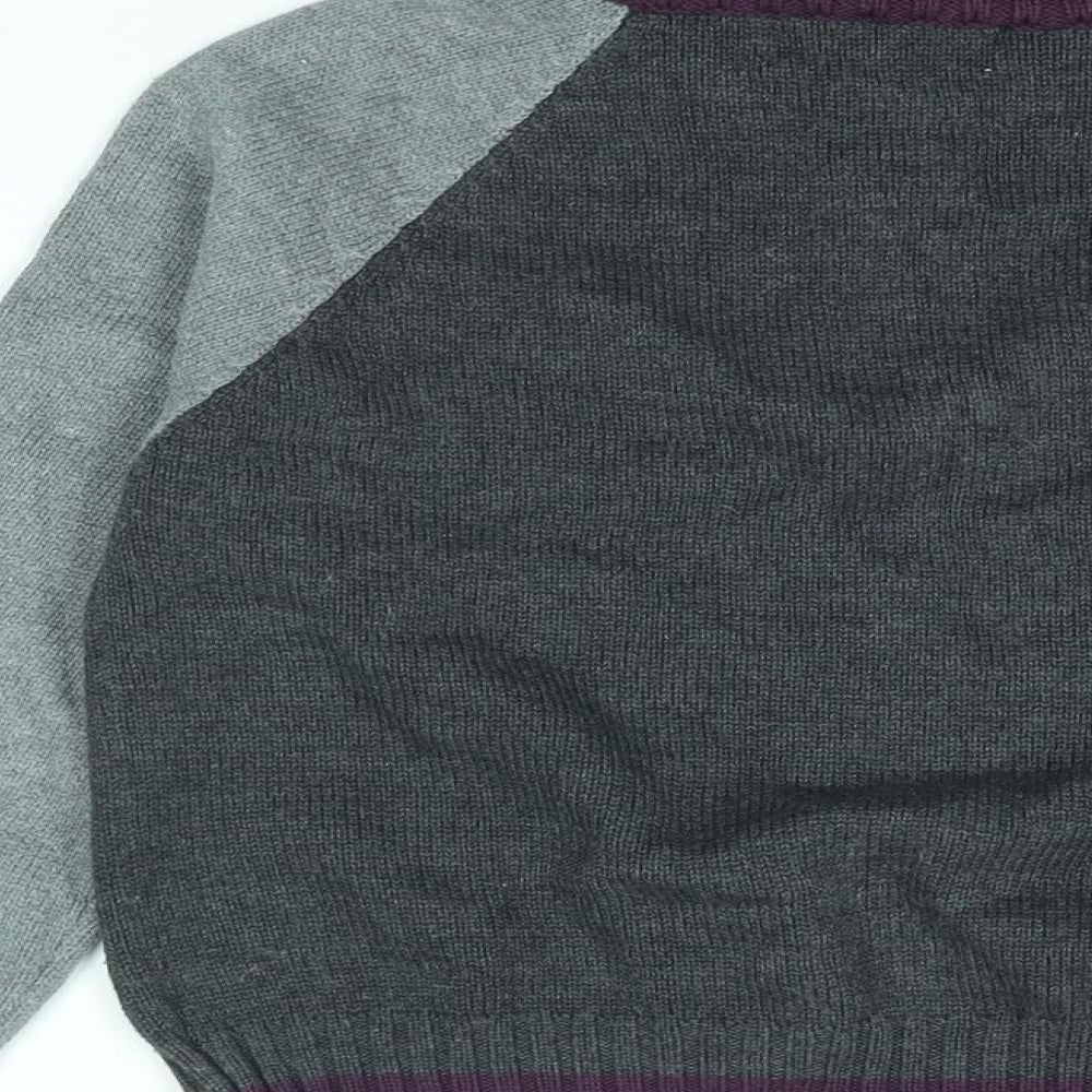 Little Legend Boys Grey Cotton Pullover Sweatshirt Size 5-6 Years Zip