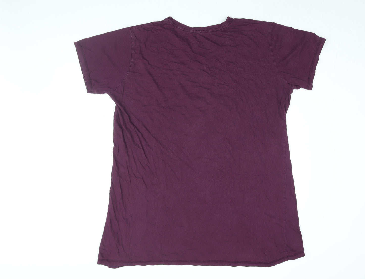 Disney Womens Purple Solid Cotton Top Pyjama Top Size XL - Lady and the Tramp, Meet Me Under The Stars