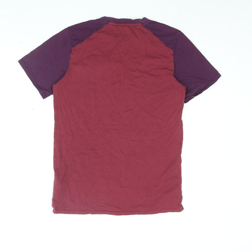 Umbro Boys Red Cotton Basic T-Shirt Size 13 Years Round Neck Pullover - West Ham United