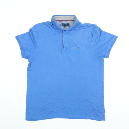 Ted Baker Mens Blue Cotton T-Shirt Size XL Collared