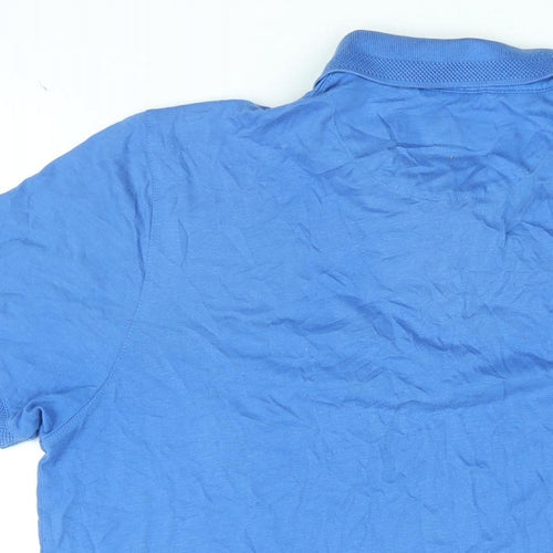 Ted Baker Mens Blue Cotton T-Shirt Size XL Collared