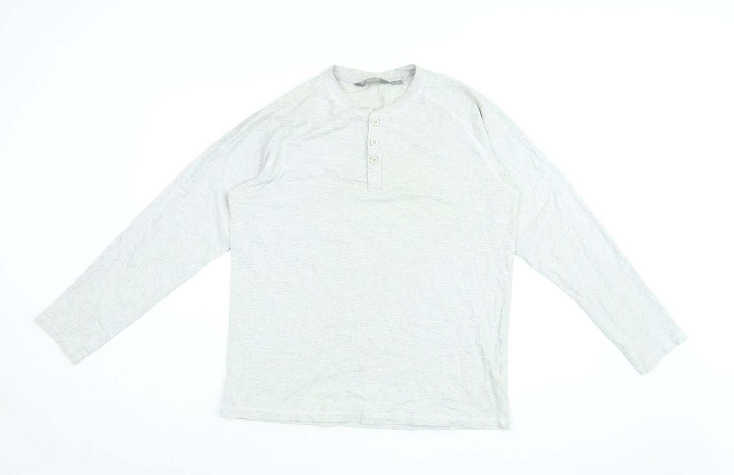 Mountain Warehouse Mens Grey Cotton T-Shirt Size L Round Neck