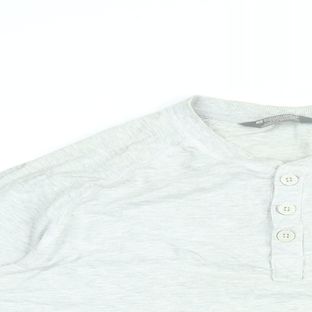 Mountain Warehouse Mens Grey Cotton T-Shirt Size L Round Neck