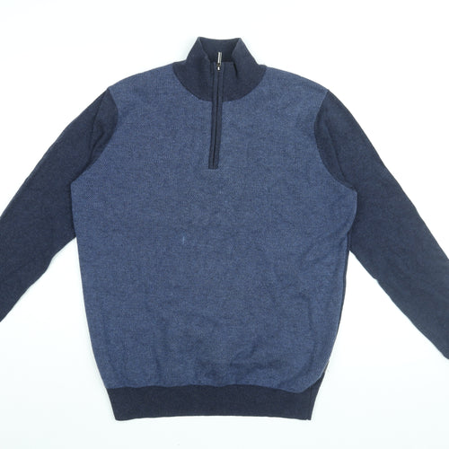 Fynch-Hatton Mens Blue Cotton Pullover Sweatshirt Size M