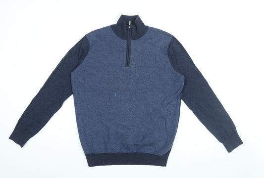 Fynch-Hatton Mens Blue Cotton Pullover Sweatshirt Size M