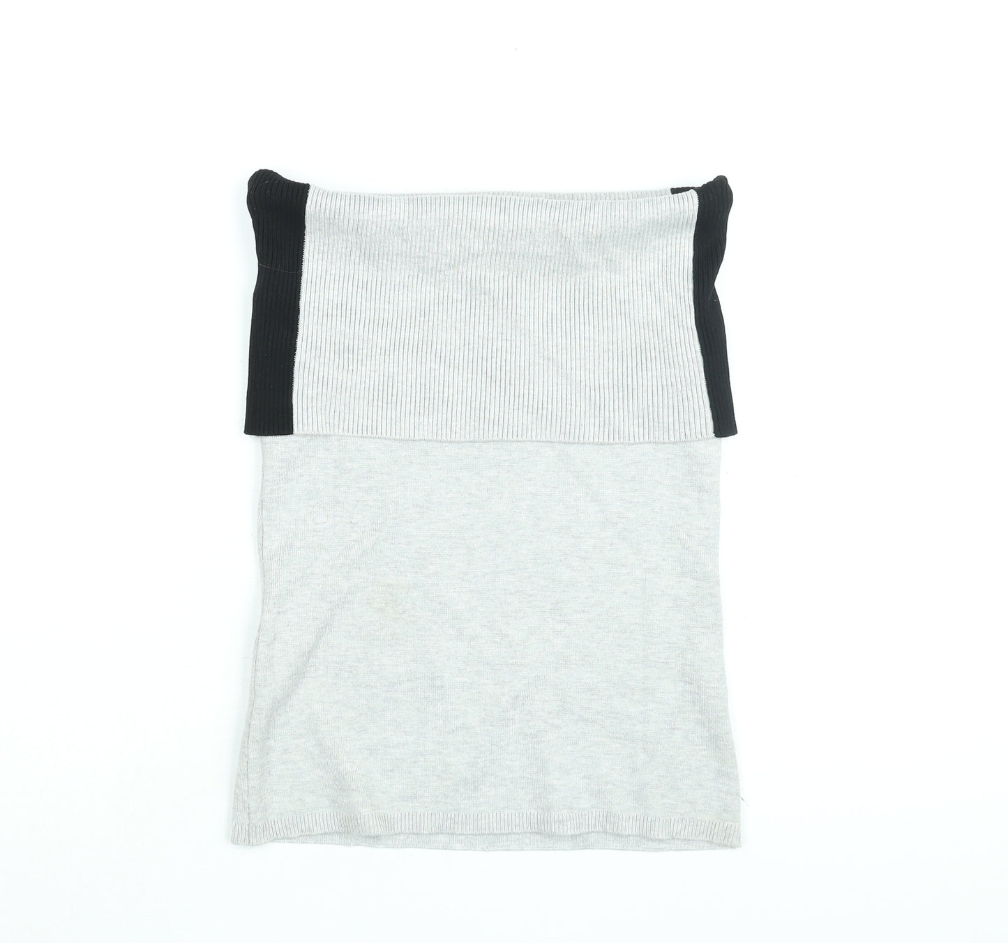 Lindex Womens Grey Viscose Basic T-Shirt Size XS Off the Shoulder