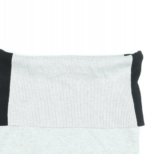 Lindex Womens Grey Viscose Basic T-Shirt Size XS Off the Shoulder