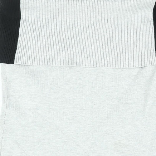 Lindex Womens Grey Viscose Basic T-Shirt Size XS Off the Shoulder