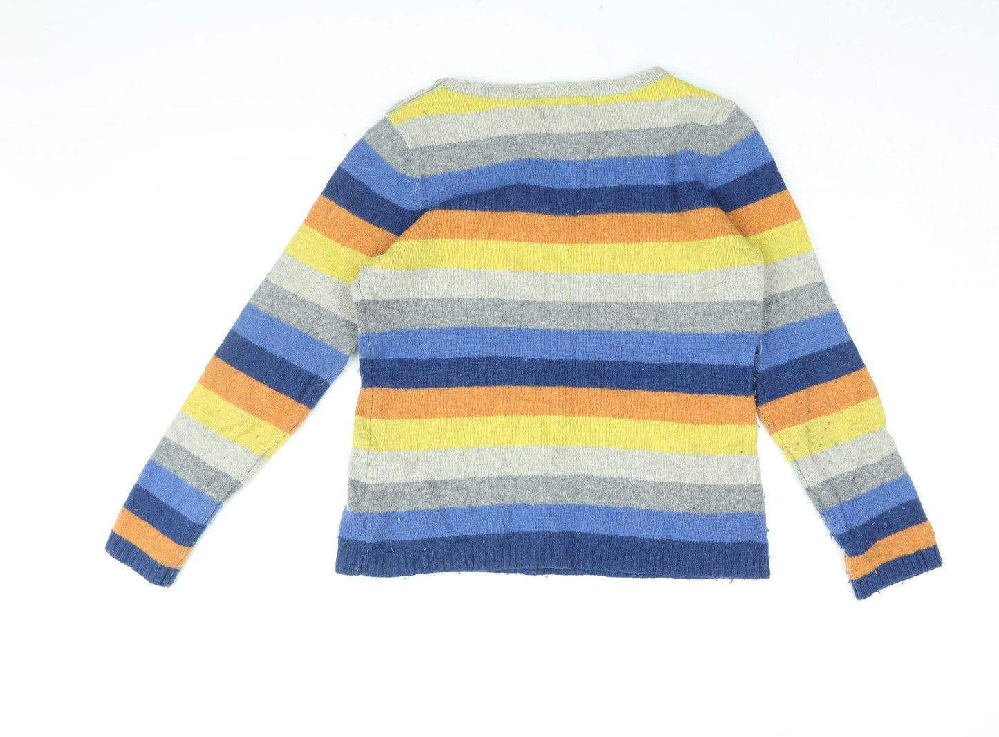 Seasalt Womens Multicoloured Round Neck Striped Wool Pullover Jumper Size 12